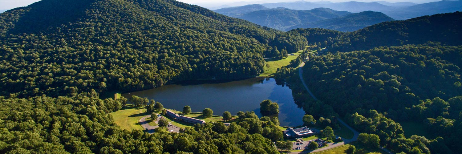 A view of Sharp Top Mountain and Peaks of Otter Lodge