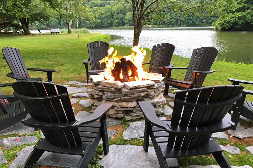 Peaks of Otter Lodge fire circle